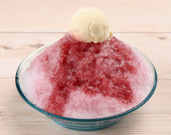 果実ソースのかき氷(ナガノパープル～ぶどう～)