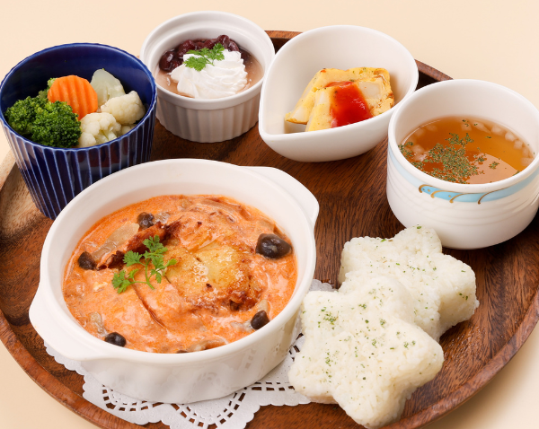 チキンのトマトクリーム煮プレート